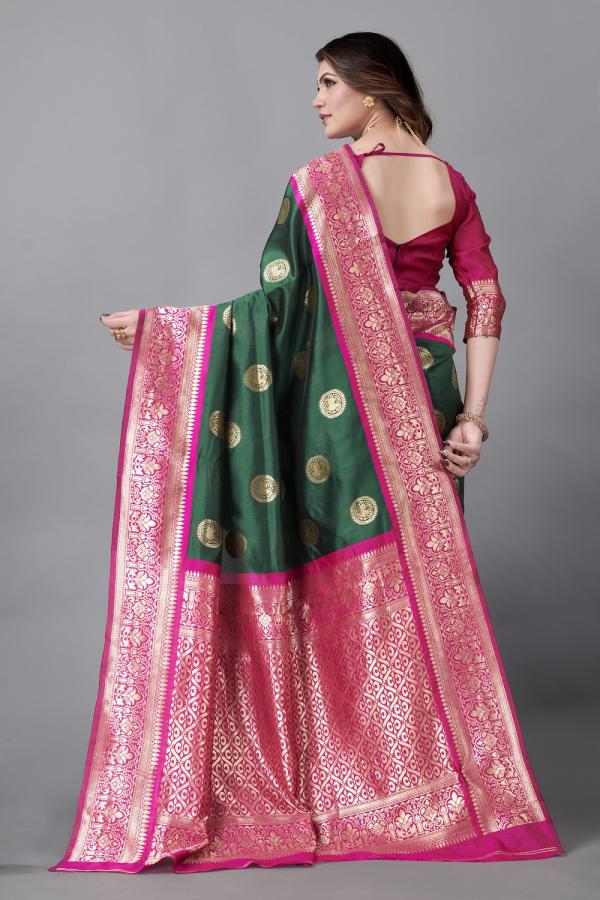 Raaghvi Silk Designer Fancy Lichi Silk Saree Collection